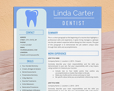 dental resume template