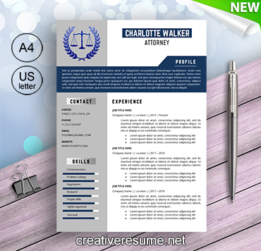 Legal resume template