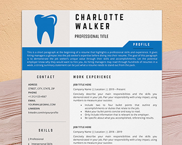 dental technician resume