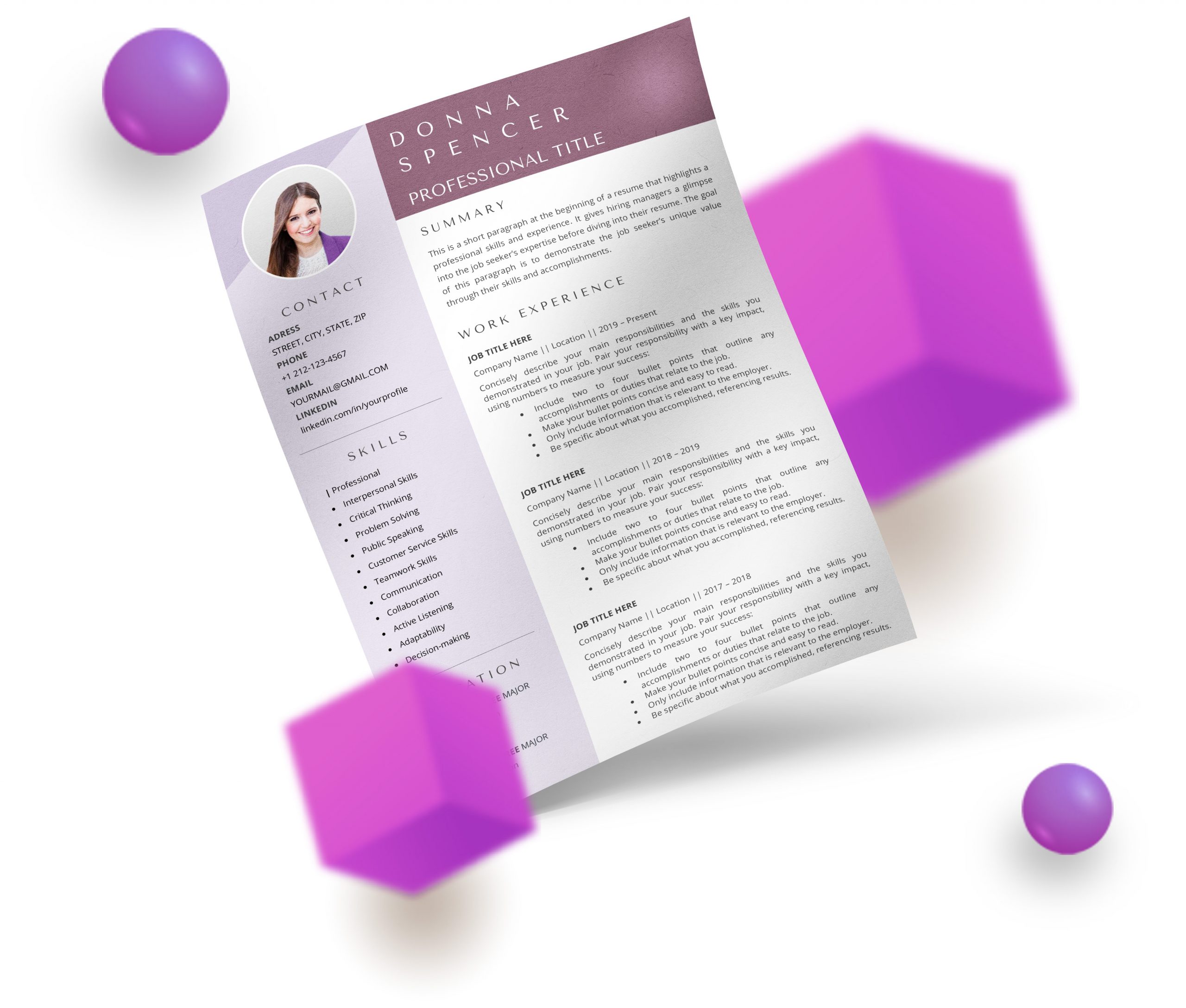 printable resume template