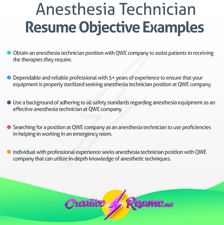 Anesthesia technician resume objective example