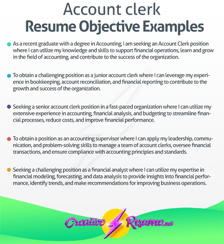 account clerk resume objective examples