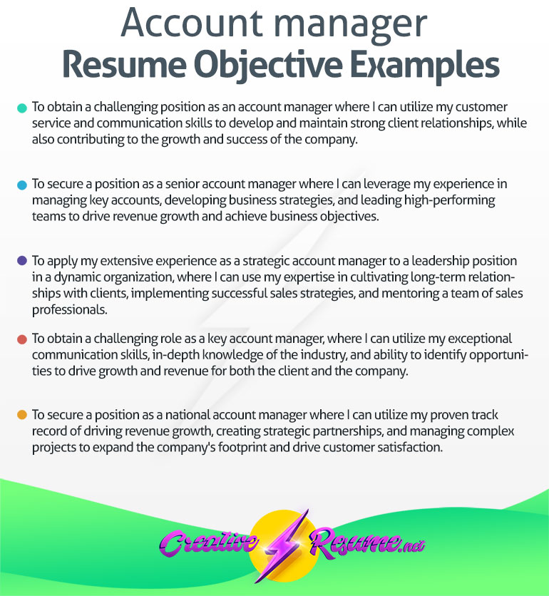 account manager resume objective examples